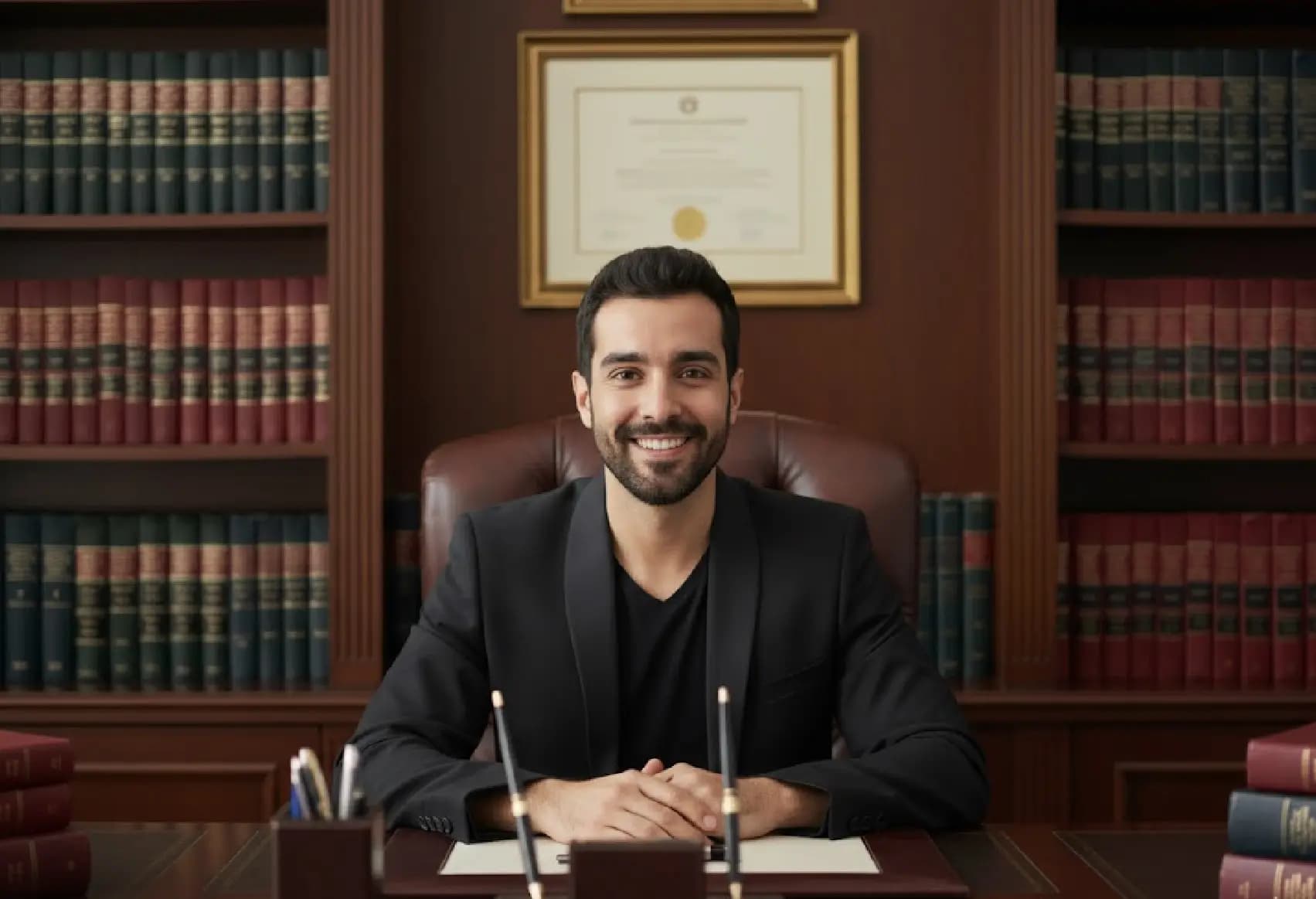 Abogado en su oficina